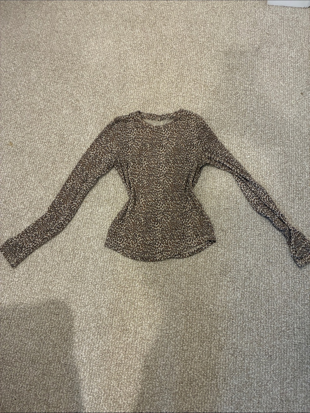 American Eagle Leopard Print Long Sleeve Top Size Medium